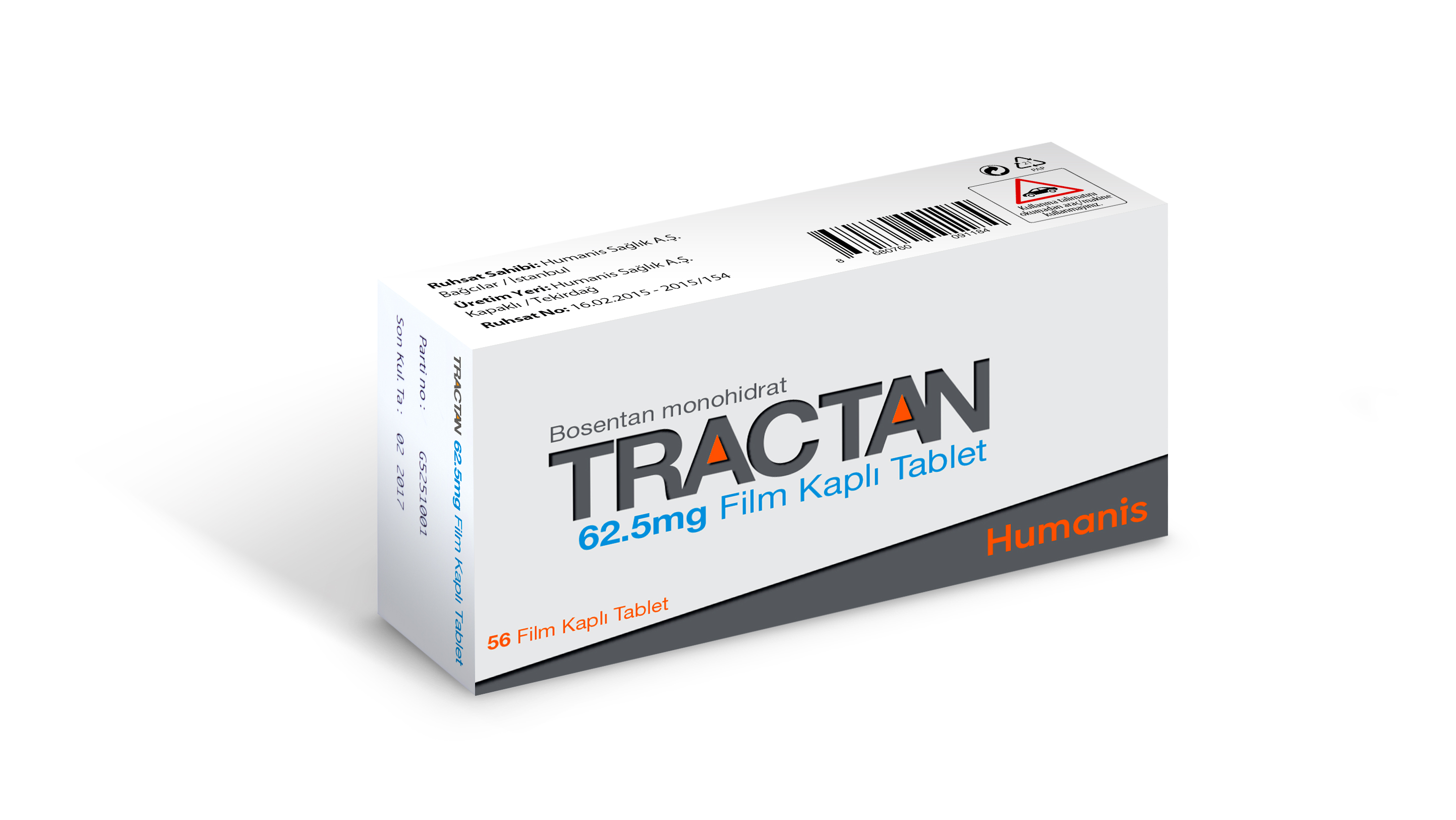 TRACTAN 62.5mg (bosentan monohydrate)