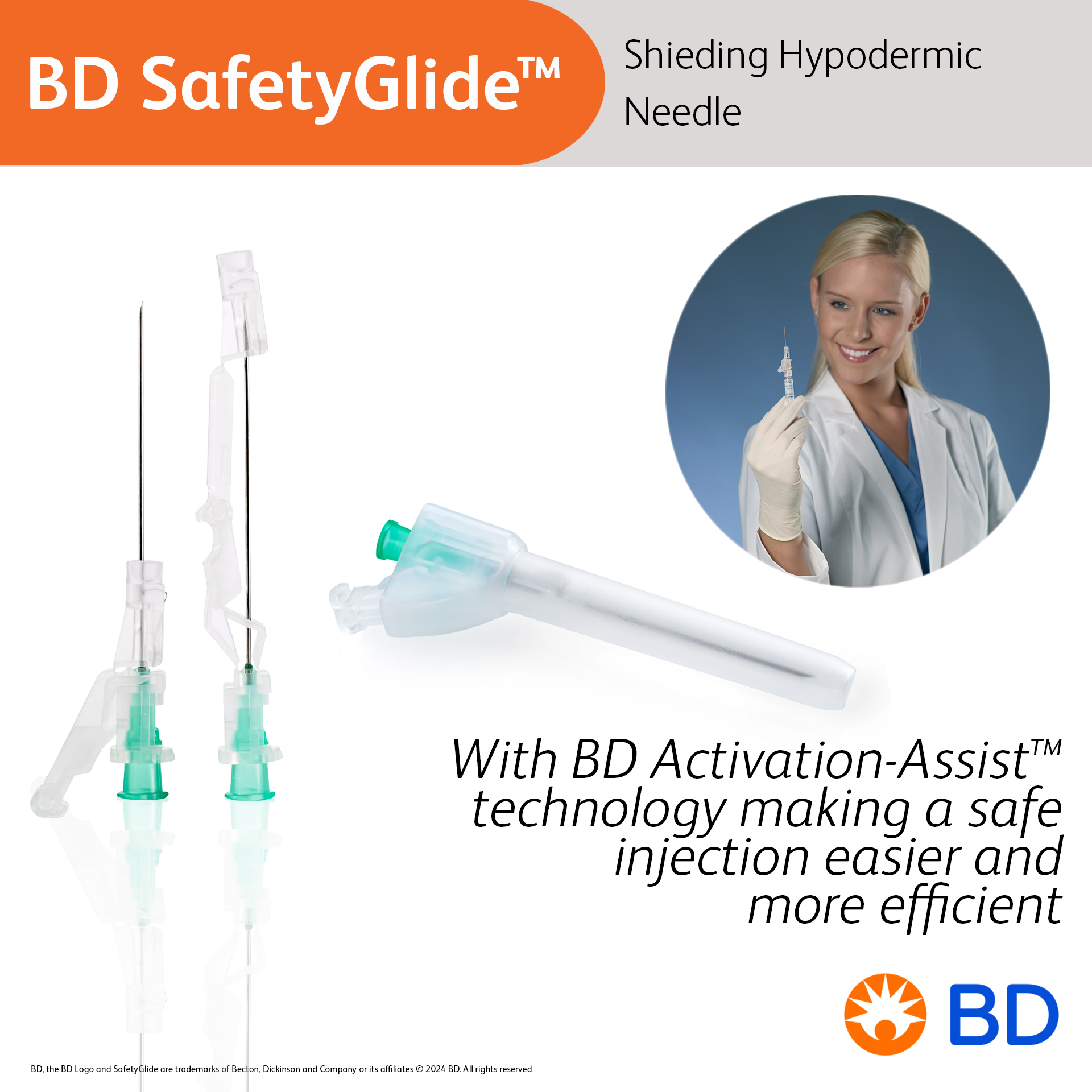 BD SafetyGlide™ Shielding Hypodermic Needle - Making a safe injection easier and more efficient