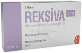 REKSIVA (remifentanil hydrochloride) 2 MG & 5 MG POWDER FOR PREPARING SOLUTION FOR INFUSION