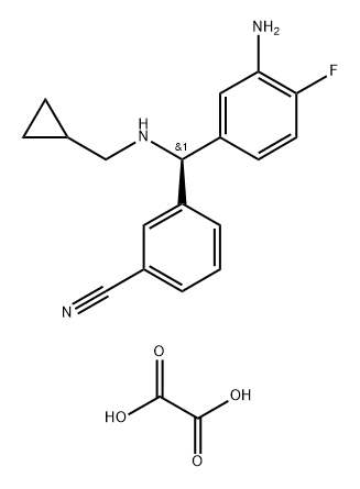 Benzonitrile, 3-[(R)-(3-amino-4-fluorophenyl) [(cyclopropylmethyl)amino]methyl]-, ethanedioate (1:1）