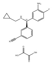 Benzonitrile, 3-[(R)-(3-amino-4-fluorophenyl) [(cyclopropylmethyl)amino]methyl]-, ethanedioate (1:1）