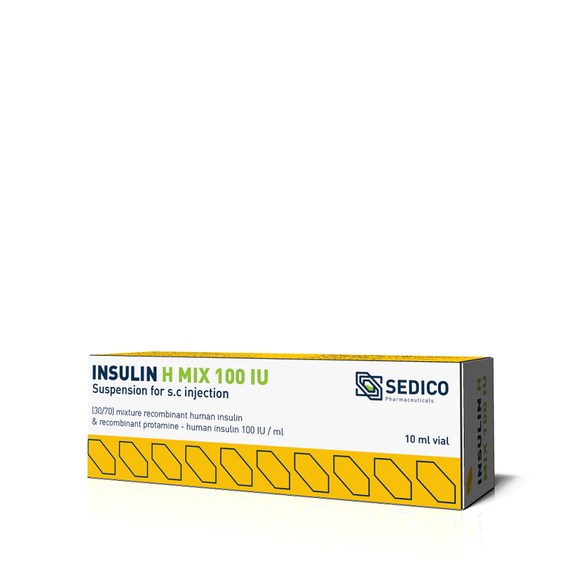 Insulin H Mix 100 IU Vial  100 IU  1 vial 10ml