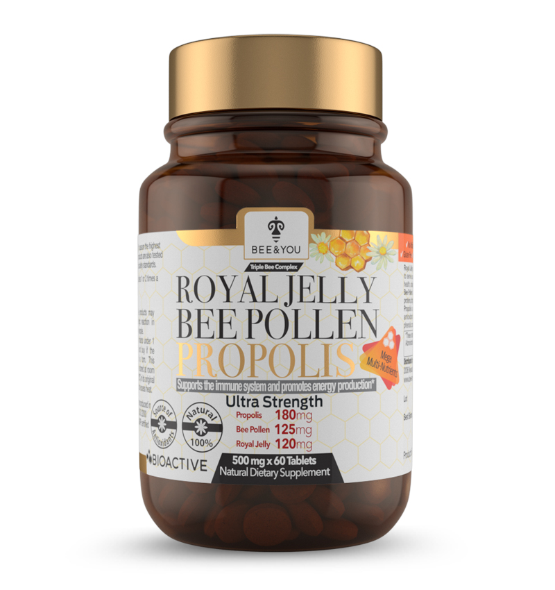 BEE&YOU Ultra Potency Royal Jelly - Propolis - Bee Pollen Tablets