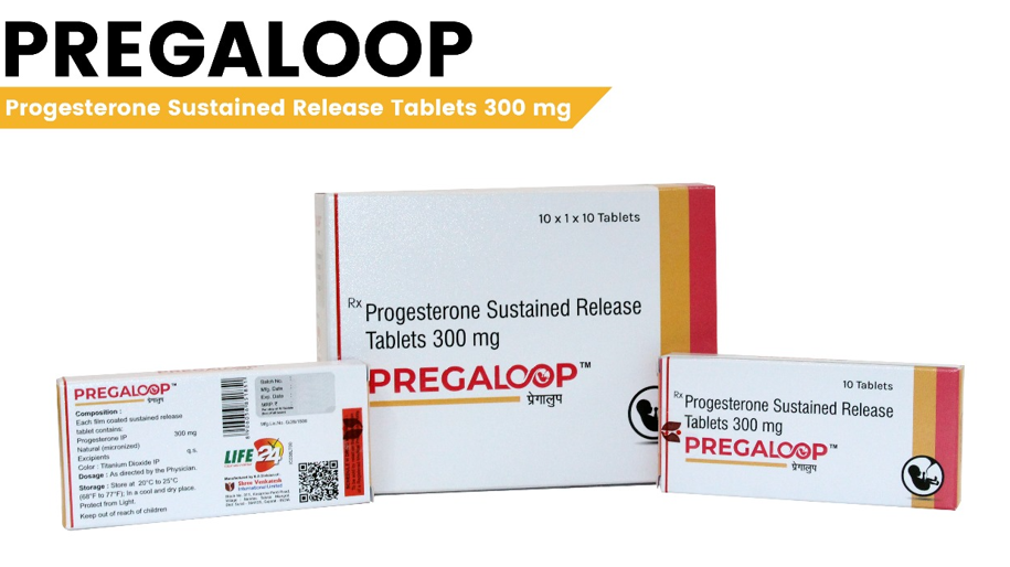 Progesterone Sustained Release 300mg Tablets - Pregaloop 300