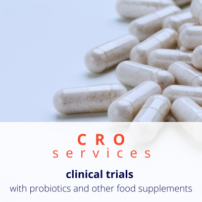 CRO services - Clinical trials with probiotics and other food supplements