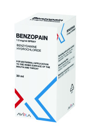 Benzopain 0.15% Oral Spray, 30 ml (Benzydamine HCl)