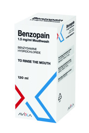 Benzopain 0.15% Mouthwash, 120 ml (Benzydamine HCl)