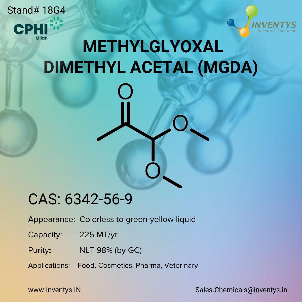 MGDA, Methylglyoxal Dimethyl Acetal [6342-56-9]