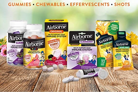 Airborne brand Gummies- Chewable-Effervescent