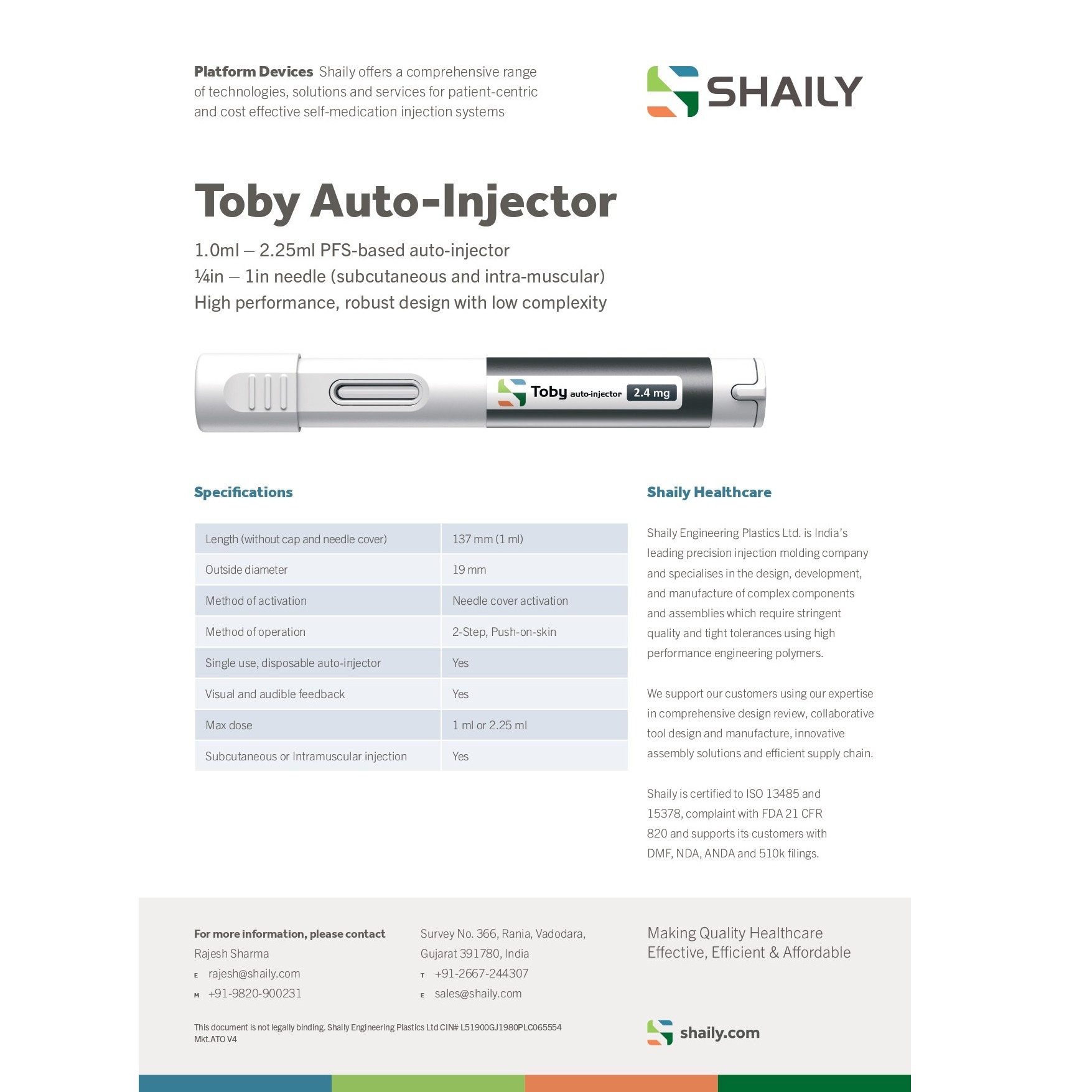 Shaily Auto injectors