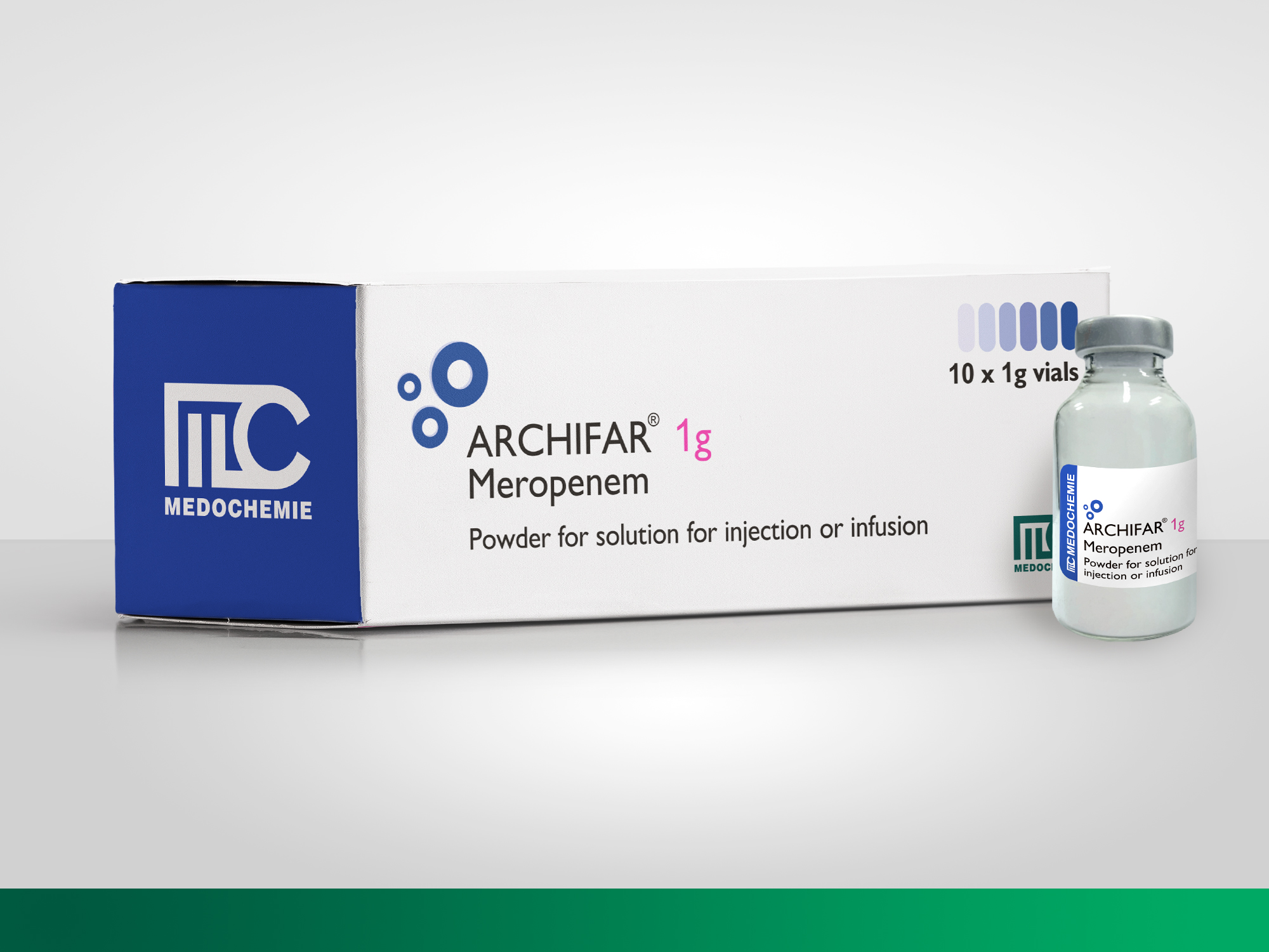 ARCHIFAR, Meropenem 500mg, 1g vial