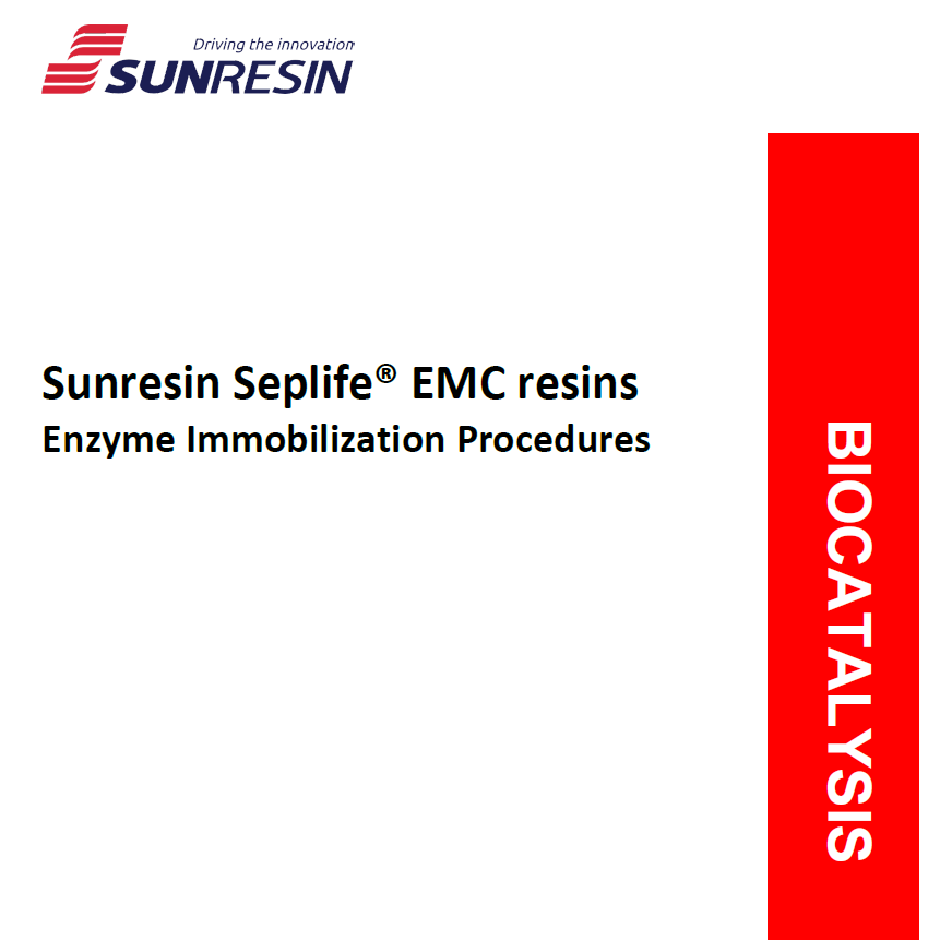 Sunresin enzyme immobilization