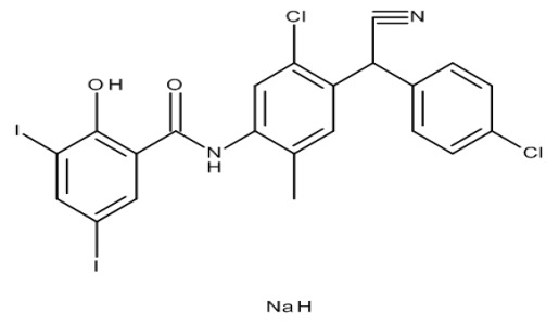 CLOSANTEL SODIUM DIHYDRATE