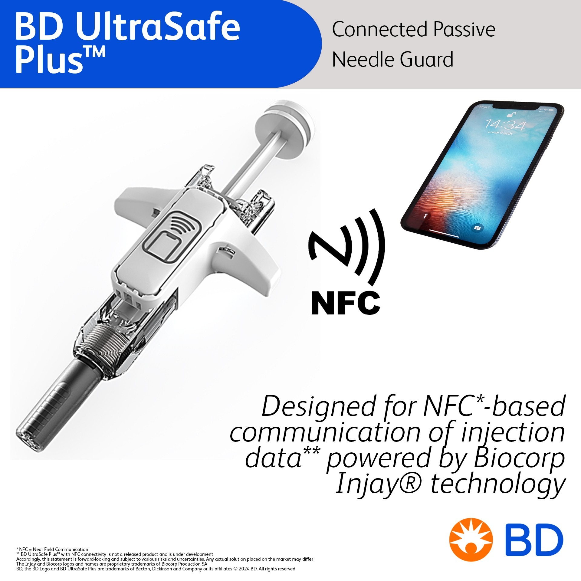 BD UltraSafe Plus™ Connected Passive Needle Guard