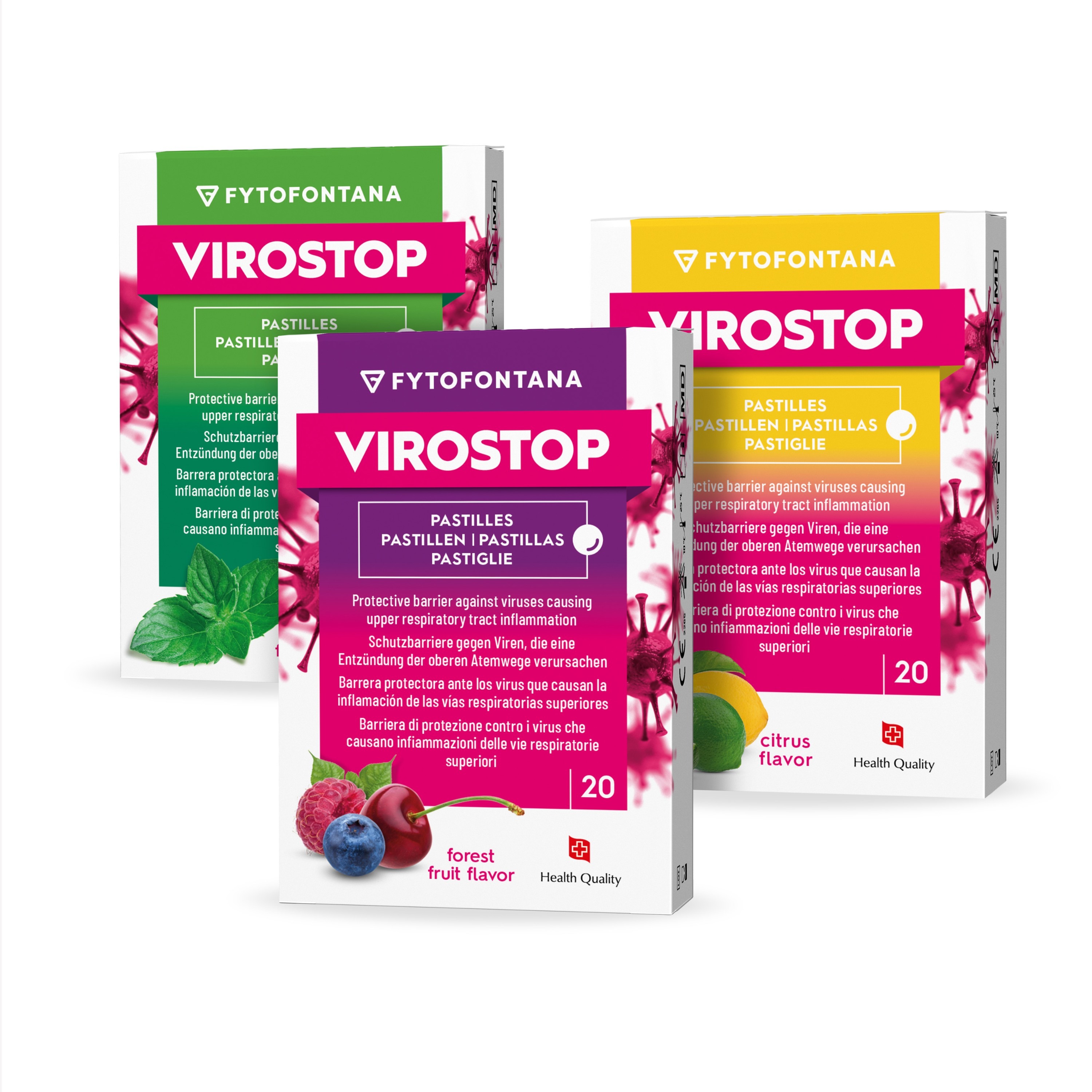 VIROSTOP  Pastilles - 3 different flavors.