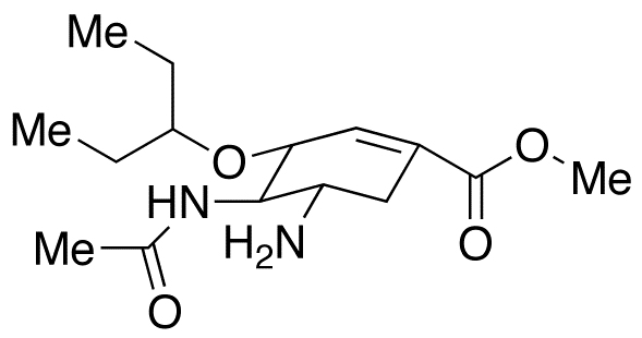 CAS No : 208720-71-2, Oseltamivir Phosphate - Impurity E, Oseltamivir Acid Methyl Ester, (3R,4R,5S)-4-(Acetylamino)-5-amino-3-(1-ethylpropoxy)-1-cyclohexene-1-carboxylic Acid Methyl Ester