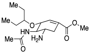 CAS No : 208720-71-2, Oseltamivir Phosphate - Impurity E, Oseltamivir Acid Methyl Ester, (3R,4R,5S)-4-(Acetylamino)-5-amino-3-(1-ethylpropoxy)-1-cyclohexene-1-carboxylic Acid Methyl Ester