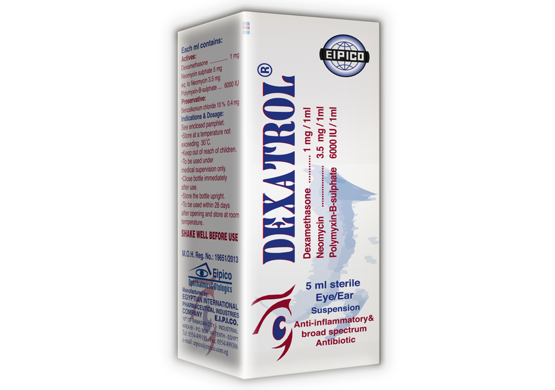 DEXATROL ® (dexamethasone 0.1%, polymyxin-B-sulphate 6000 IU, neomycin sulphate)