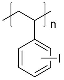 Iodinated polystyrene