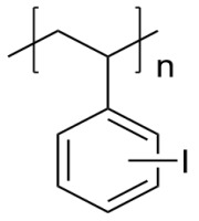 Iodinated polystyrene