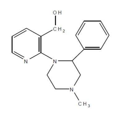 1-(3-hydroximethylpiridin-2-yl)-4-methyl-2 phenylpiperazine