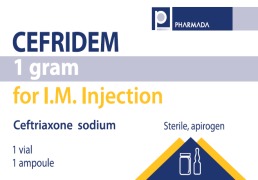 Ceftriaxone sodium (CEFRIDEM) 1 G POWDER FOR I.M. INJECTION