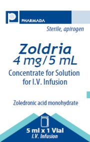 Zoledronic acid monohydrate (ZOLDRIA) 4 MG/5 ML CONCENTRATE FOR SOLUTION FOR I.V. INFUSION