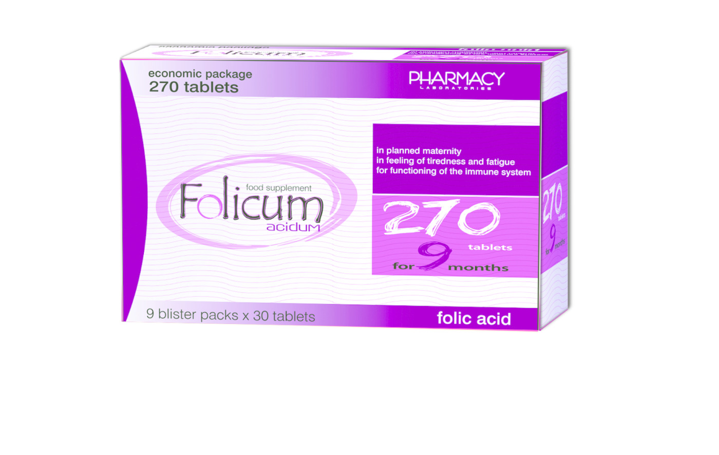 Folicum acidum 270 tablets