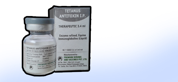 Tetanus Antitoxin I.P.10000 I.U./3.4 Ml (Therapeutic) In 5 Ml Vial