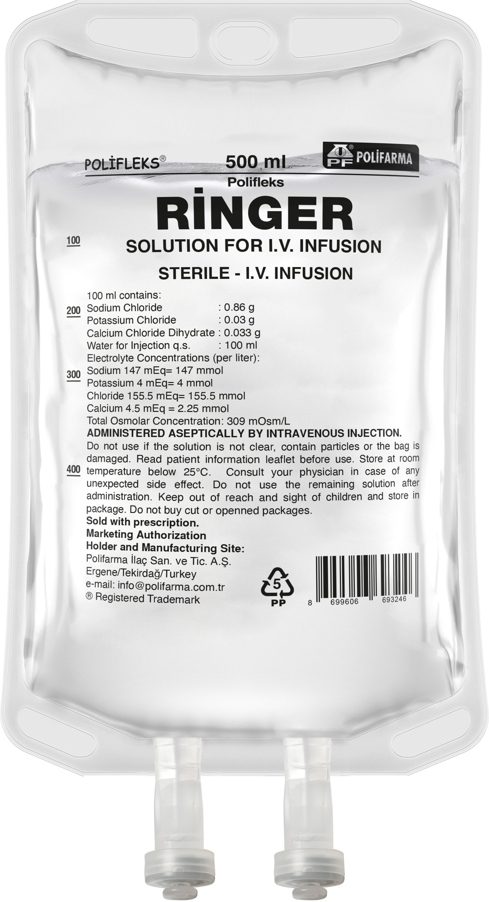 PF RINGER SOLUTION FOR I.V. INFUSION