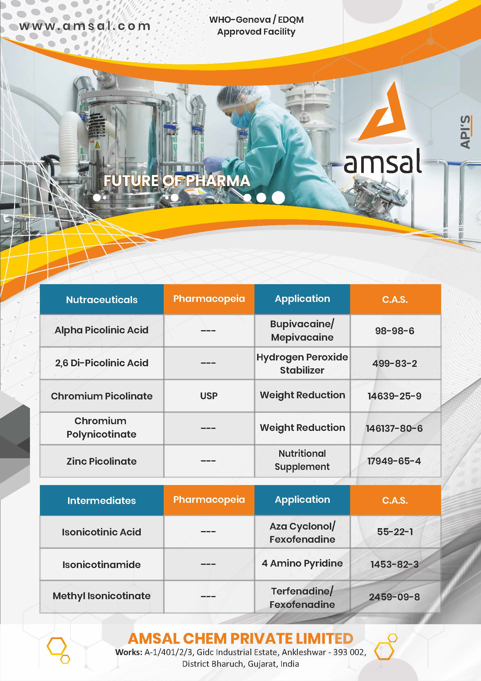 Amsal Product List