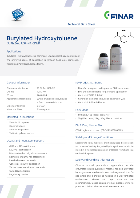 Butylated Hydroxytoluene