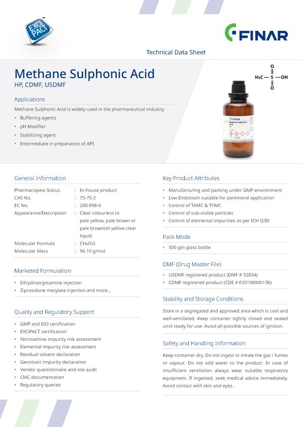 Methane Sulphonic Acid