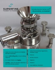 Superfine Vortex Mill for Special Pharmaceutical Applications.