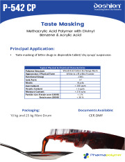 Taste Masking Agent for bitter drugs (Doshion P 542 CP)