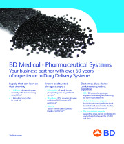 BD Medical - Pharmaceutical Systems - Your business partner with over 60 years of experience in Drug Delivery Systems