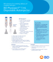 BD solutions for enabling delivery of complex biologics - BD Physioject™ 1mL Disposable Autoinjector