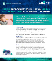 Case Study - Stable Microcaps Formulation Masks Bitter HIV Drug for Young Children