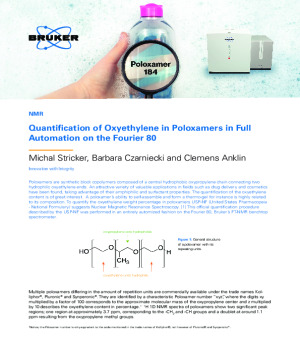 Push Button Quantification of Oxyethylene in Poloxamers with BenchtopNMR