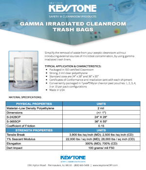 STERILE CLEANROOM TRASH BAGS