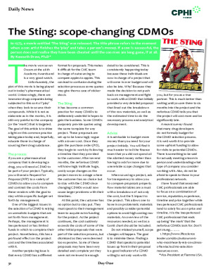 The Sting: Scope-changing CDMOs