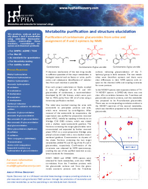 Hypha carisbamate metabolites purification & structure elucidation