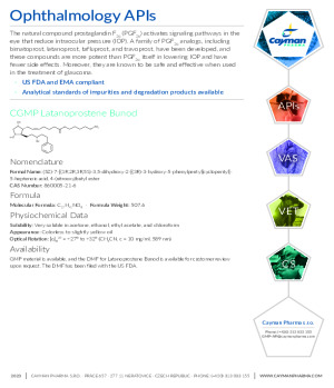 Cayman Pharma and Cayman Chemical - Opthalmics