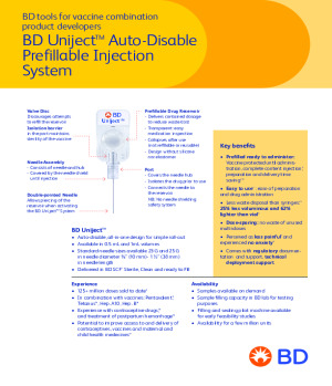 BD Uniject™ Auto-Disable Prefillable Injection System