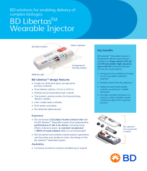 BD Libertas™ Wearable Injector - Enabling delivery of complex biologics