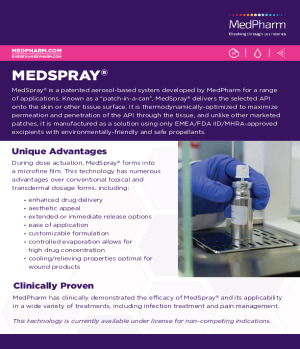 MedSpray drug delivery technology - info sheet