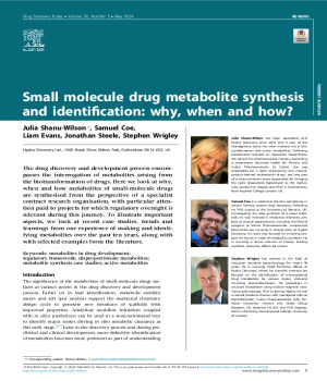 Small molecule drug metabolite synthesis and identification : why, when and how?