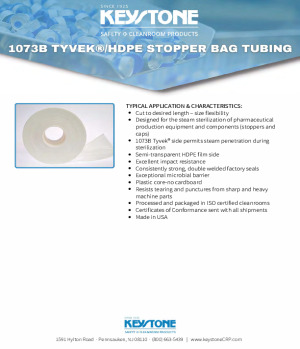 Tyvek / HDPE Stopper Bag Tubing