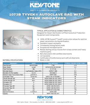 1073B Tyvek Heat Seal Autoclave Bags