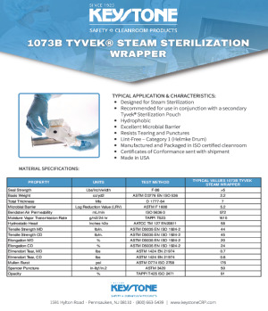 Medical Grade 1073B Tyvek Sterilization Wrap